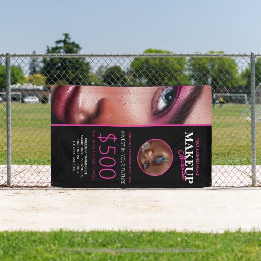 オーダーメイドのメイクアップ教室用バナー 横断幕 (インサイチュ)