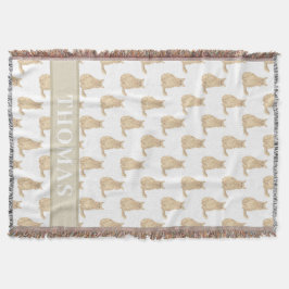 オーダーメイドのメインクーン（オレンジ） ピンク＆ホワイト スローブランケット