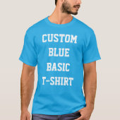 オーダーメイドのメンズ BASIC TEAL BLUE Tシャツ (正面)