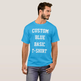 オーダーメイドのメンズ BASIC TEAL BLUE Tシャツ