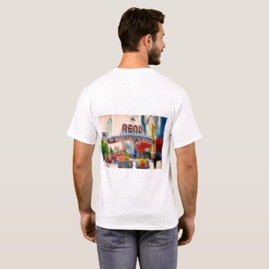 オーダーメイドのメンズTシャツ Tシャツ (裏面フル)