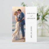 オーダーメイドのモダンな写真付き結婚式招待状 招待状 (スタンド正面)