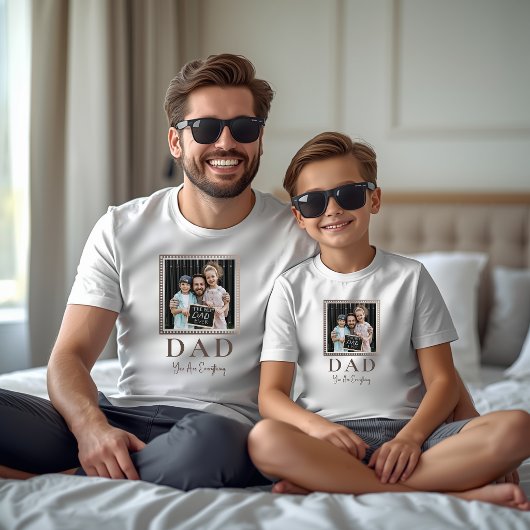 オーダーメイドのモダンな父の写真 Tシャツ