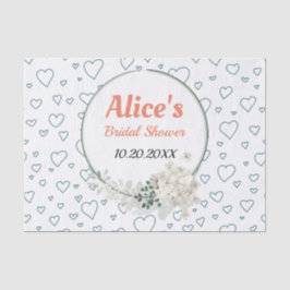 オーダーメイドのモダンな花フレーム ブライダルシャワー ペーパー