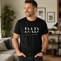 オーダーメイドのモダンなDAD ブラックTシャツ