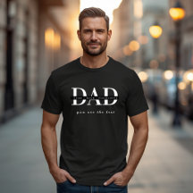 オーダーメイドのモダンなDAD ブラックTシャツ