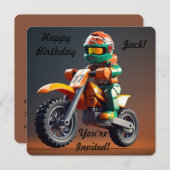 オーダーメイドのモトクロス招待状 招待状 (正面/裏面)