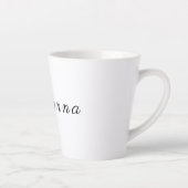 オーダーメイドのモノクロ カフェラテマグ (右)