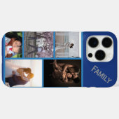 オーダーメイドのモノグラム入り写真 ネイビーブルーのスマホケース Case-Mate iPhoneケース (裏面 (横))