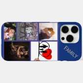 オーダーメイドのモノグラム入り写真 ネイビーブルーのスマホケース Case-Mate iPhoneケース (裏面 (横))