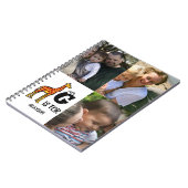 オーダーメイドのモノグラムGはキリンに最適 - かわいいキリンたち ノートブック (左側)