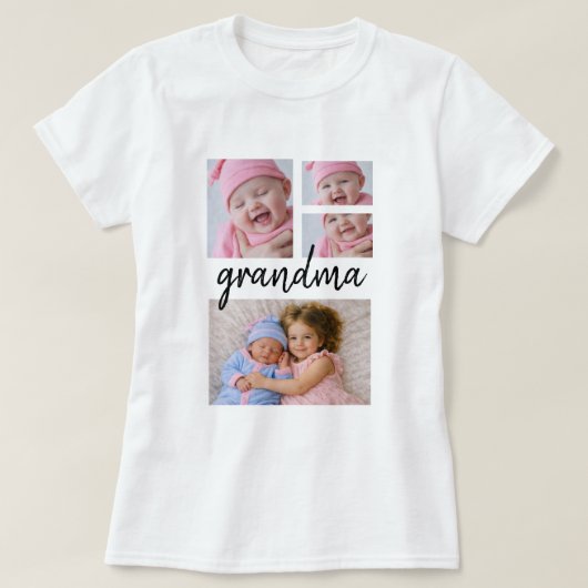 オーダーメイドのユニークなフォトコラージュ Tシャツ (デザイン正面)