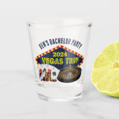 オーダーメイドのラスベガス新婚旅行カジノツアー ショットグラス (正面)