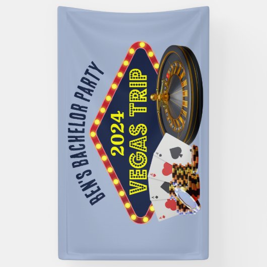 オーダーメイドのラスベガス新婚旅行カジノツアー 横断幕 (縦)