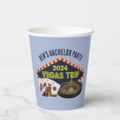 オーダーメイドのラスベガス新郎旅カジノ 紙コップ (裏面)