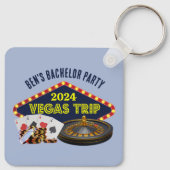 オーダーメイドのラスベガス新郎旅 カジノ キーホルダー (裏面)