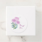 オーダーメイドのラナンキュラスとアネモネのウェディングサンクスカード フェイバータグ (インサイチュ)