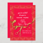 オーダーメイドのリボンカット式招待状 招待状 (正面/裏面)