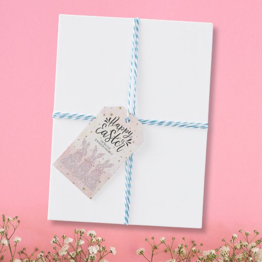 オーダーメイドのレースうさぎ イースター ギフトタグ