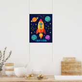 オーダーメイドのロケット打ち上げ宇宙保育園 ポスター (キッチン)