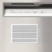 オーダーメイドのロング隠しメッセージと名前 グレー マグネット (インサイチュ (食洗機))
