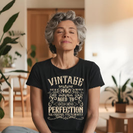 オーダーメイドのヴィンテージ75歳の誕生日ウイスキーテーマ Tシャツ