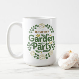 オーダーメイドの上品な植物園パーティーリース コーヒーマグカップ