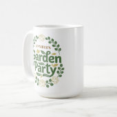 オーダーメイドの上品な植物園パーティーリース コーヒーマグカップ (正面左)