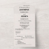 オーダーメイドの上品な結婚式の招待状 オールインワン招待状 (内側)
