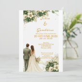 オーダーメイドの上品な結婚式の招待状 サンキューカード (スタンド正面)