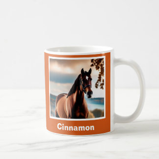 オーダーメイドの上品な馬の写真 コーヒーマグカップ