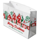 オーダーメイドの不動産会社クリスマスパーティー ラージペーパーバッグ (裏面アングル)