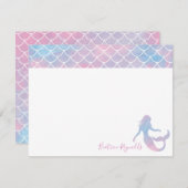 オーダーメイドの人魚のメモカード ノートカード (正面/裏面)