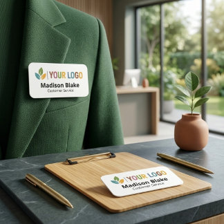 オーダーメイドの会社ロゴ入り従業員名札 名札