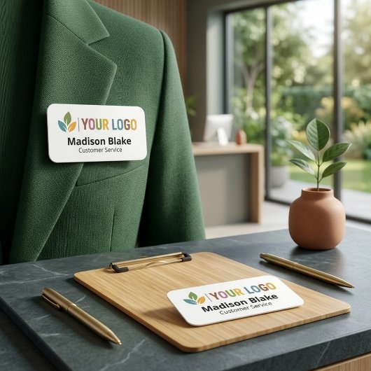 オーダーメイドの会社ロゴ入り従業員名札 名札