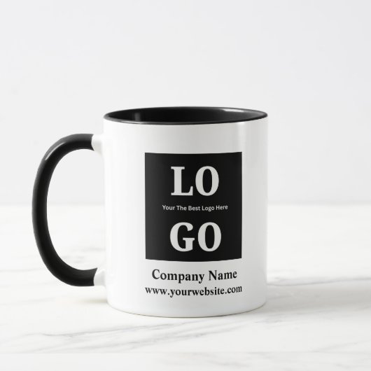 オーダーメイドの会社記念品 マグカップ (左)