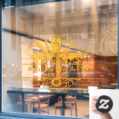 オーダーメイドの偽物ゴールドグリッター ヘアサロン＆スパ ウィンドウサイン (カフェ窓)