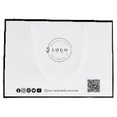 オーダーメイドの優雅さ 洗練されたビジネス ラージペーパーバッグ (裏面)