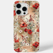 オーダーメイドの優雅な水彩花柄デザイン Case-Mate iPhoneケース (裏面)
