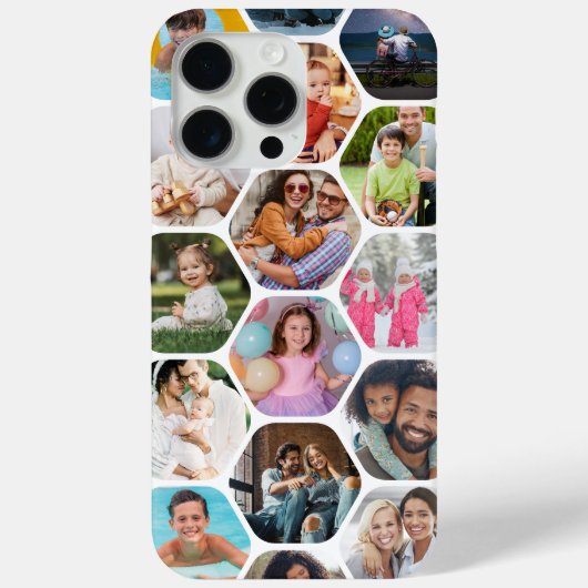 オーダーメイドの六角形フォトコラージュギフト Case-Mate iPhoneケース (裏面)