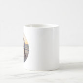 オーダーメイドの円形結婚式フォト コーヒーマグカップ (中央)