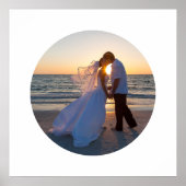オーダーメイドの円形結婚式写真 ポスター (正面)