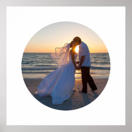 オーダーメイドの円形結婚式写真 ポスター