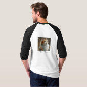 オーダーメイドの写真と名前のカスタマイズ Tシャツ (裏面フル)