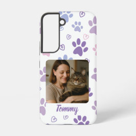 オーダーメイドの写真入りスマホケース(肉球のプリント) SAMSUNG GALAXY S22ケース