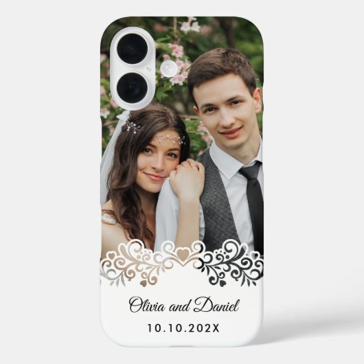 オーダーメイドの写真入り結婚祝いギフト Case-Mate iPhoneケース (裏面)