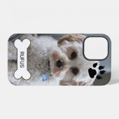 オーダーメイドの写真入り 名前入り 犬グッズ iPhoneケース (裏面横)