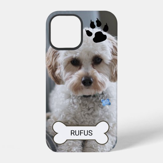 オーダーメイドの写真入り 名前入り 犬グッズ iPhoneケース (裏面)