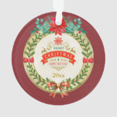 オーダーメイドの写真立てとクリスマスリース オーナメント (裏面)