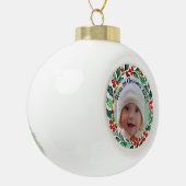 オーダーメイドの写真 クリスマス ヒイラギ 陶器 オーナメント (左)